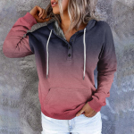 Naiste vabaajamood Vintage Print pikkade varrukatega n&ouml;&ouml;biga Pullover Hoodid Pusad M roosa