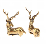 1 tk Retro messingist j&otilde;ulup&otilde;dra miniatuursed kujukeste festivalikaunistustarvikud Minihirve kujude t&ouml;&ouml;laua kaunistused One Size