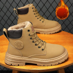 Talvised meeste nahksaapad paksendatud soojad t&ouml;&ouml;saapad paksu tallaga meeste pahksaapad k&otilde;rge s&auml;&auml;rega lumesaapad uued Botas De Hombre 39