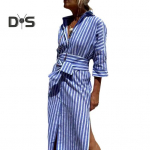 S&uuml;giskevadine naiste kleit-s&auml;rk, t&uuml;&uuml;p, alla keeratav krae, kolmveerandvarrukatega A-line &uuml;herealine pits-k&otilde;rge v&ouml;&ouml;kohaga vabaaja l&otilde;hestatud &auml;&auml;risega maksikleit L punane