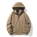 T&auml;hekiri trend mitmek&uuml;lgne mood vabaaja jakk meeste kevad-s&uuml;gis lahtine Hongkongi stiilis meeste kapuutsiga jakk n&auml;gus L beige