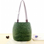 Naiste suvine Boheemlaste rannakott K&auml;sitsi valmistatud puidust helmed, koe kootud &otilde;lakott &Otilde;lgedest punutud k&auml;ekotid 28x15x26cm pruun