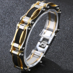 Fashion Cool Heavy Roostevabast terasest k&auml;ev&otilde;ru meestele Massiivne 15MM Laius V&otilde;rgud Style Chat Jalgratta k&auml;ev&otilde;rud Meeste 7 v&auml;rvi Saadaval 21.5CM