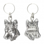 Basenji, African bush dog, Congo dog - Silver-plated dog pendant, handbag decoration, backpack pendant by Art-Dog brand h&otilde;be