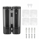 300 ml 2-kambriline du&scaron;i seebi dosaator, seinale paigaldatav du&scaron;i seinale m&otilde;eldud &scaron;ampooni ja palsami dosaator Vannitoa hotell koos siltidega TYPE 5