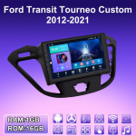 2 DIN Android Auto raadio Ford Transit Tourneo Custom 2012-2021 jaoks Multimeediapleier Peak unit Stereo GPS Navigatsioon WIFI 1+16GB 1+16GB