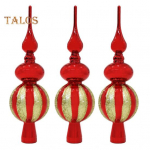 3 tk J&otilde;ulupuu Tipp Kaunistused Lihtne Paigaldus Puu Tipp Kaunistused Pidulik Puuladvakaunistus J&otilde;ulupuu Kodu Dekoratsioon punane