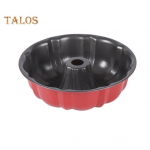 Mittenakkuv koogivorm 9,5-tolline &uuml;mmargune s&uuml;sinikterasest kurvtoruga pann naelkookide jaoks K&uuml;psetusvorm Jello želatiin-&scaron;okolaadipudingi jaoks Tugevad k&uuml;psetusn&otilde;ud punane