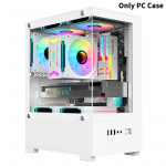 L&auml;bipaistev lauaarvuti &uuml;mbris arvutitorn M-Atx Itx emaplaadi 240 mm ventilaatoritele 3,5 tolli k&otilde;vaketta pikendusaluse 2,5 mm SSD hoidik White Only PC Case