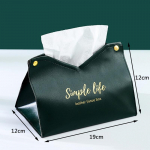 Kodukontori salvr&auml;tikuhoidja Vastupidav hoiukarp PU-nahast t&ouml;&ouml;laua koekarp WC-poti auto niiskusevastane pumbata paberikonteiner roheline