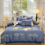 Armas Panda tekikott, 2 Queen-suurusega lastele, t&uuml;drukutele, poistele, toa sisekujundus, halli v&otilde;rega voodipesukomplekt, 3 tk, multifilmi loomade lohukott Single 150x200cm