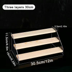 3-5 astmega l&auml;bipaistev akr&uuml;&uuml;list alus t&auml;ispuidust vitriin 3 layers-30cm