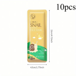 10 tk 3g Snail Sleeping n&auml;omask N&auml;o niisutav ja niisutav pesuvaba &ouml;&ouml;kreem n&auml;omask 10pcs