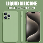 iPhone 16 15 14 Pro 13 12 11 Pro Max 13 12 Mini 7 8 XR XS SE 2020 vedela silikoonkattega Candy v&auml;rviline &uuml;mbris koos kaamerakaitsega iPhone 16 Pro Max must