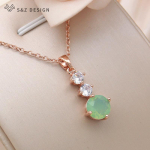 Moodne roosikulla v&auml;rvi &uuml;mmargune kuupmeetrist tsirkooniumoksiidist ripats kaelakee naistele peo rangluu keti ehted