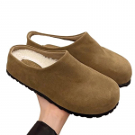 Moodsad Uued Naiste Sussid Suletud Varvas &Uuml;mar Varvas Suede Klotsid Sandaalid S&uuml;gis Uus Retro &Uuml;hev&auml;rvilised Tasase P&otilde;hjaga Naiste Slingback Kingad 35 khaki