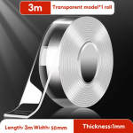 5/3/1 Nano kahepoolne teip, veekindel autoliim, j&auml;ljed, seinakahjustused, l&auml;bipaistev teip, j&auml;lg m&otilde;lemal k&uuml;ljel 50mm puhas