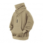 Meeste talvine kapuuts, k&otilde;rge kraega kaelakaitse, kapuutsiga pullover, pikad varrukad, suurte taskutega elastsete k&auml;tistega ja all&auml;&auml;rega, vaba igap&auml;evane sporditopp M