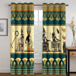 3D-print Egiptuse vaaraop&uuml;ramiid Aafrika Tasuta kohaletoimetamine 2 t&uuml;kki &otilde;hukese varjundiga Winodw kardin elutoa magamistoa kaunistamiseks 98W202H CM&Rod Pocket