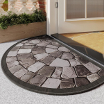 Retro stiilis sissep&auml;&auml;su ukse p&otilde;randamatt kodu sissep&auml;&auml;s poolkaarekujuline libisemiskindel vaip liiva tolmu eemaldus veranda vaip 45x75cm