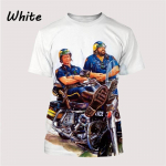 Uusim Bud Spencer Terence Hill 3D-tr&uuml;kiga topp Harajuku O-kaelusega T-s&auml;rk Vabaaja l&uuml;hikeste varrukatega moes T-s&auml;rk Suvine meeste riietus 4XL