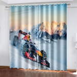 Pimendavad kardinad 3D-prinditud v&otilde;idus&otilde;iduautod Kardinad Magamistuba Elutuba Aknakardin Kodu Dekooriks W132cm x H160cm&Hook