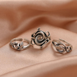 Moe isiksus liialdatud Medusa Snake Ring retro punk stiilis &ouml;&ouml;klubi avatud ring