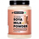 Urban Platter SOJA piimapulber-&scaron;okolaadi maitse, 500 g [taimne / piima alternatiiv, GMO-ta ja 25% valku]