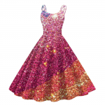 Naiste j&otilde;ulukingitused j&otilde;uluvana m&uuml;ts, tr&uuml;kitud seksikas &otilde;lavaba punk vintage kleit XL sinine