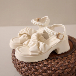 2024 Suvi Uued Avatud Varbaga P&auml;rln&ouml;&ouml;pidega Rihm Paks Tald Veekindel Platvorm Sandaalid Naistele Paks Tald Kingad Naistele 35 beež