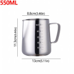 350/550 ml Espresso Coffee Pull Flower Milk Cups Tass Roostevabast terasest Pull Flower Cup Milk Craft Latte Art Kann Kann Kruusi Tass