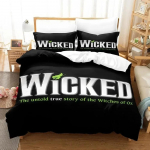 Wicked Muusikali Broadway Draama Voodipesu Komplekt &Uuml;he Twin T&auml;is Queen King Suuruses Voodikomplekt T&auml;iskasvanu Laste Magamistuba Tekikoti Komplektid 3D Tr&uuml;kiga 70x133cm 2pcs