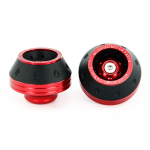 1/2 tk Mootorratta avariikaitse rattakaitsepadi Mootorratta krossirehvi raami liugur V&auml;rvilised motovarustuse tarvikud punane