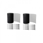 Cr&eacute;Pine 2 Set Goutti&egrave;re Grille Protecteur &Eacute;cran Anti-Chute Feuille pour Goutti&egrave;re - SODIAL - Noir