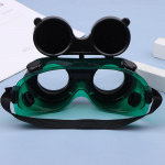 Peegeldusvastased kaitsekeevitusprillid Kaasaskantavad keevitusprillid &uuml;lesklapitavate kaitseprillidega Keevitaja tarvik