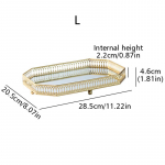1 tk metallist elegantne kandiku korraldaja, mitmek&uuml;lgne tarvikute jaoks Ehtekandik Kosmeetikakandikud Peegli alus Magamistuba 2 suurust S kuld