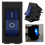 3 szt Włącznik On/Off, Przycisk zatrzaskowy LED 12V Niebieski Off-Road sinine