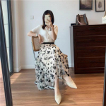 Korea Naiste T&uuml;llseelik Mood Suvi Heegeldatud Lilleline Vaba Midi Seelik Elegantne Naiselik Vabaaja K&otilde;ikidele Riietele Sobiv V&otilde;rkseelik S