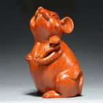 T&auml;ispuidust Hiir Puidust nikerdamine Kaunistused Elutuba Xuanguani Kontoripood Kodukaunistus Skulptuur K&auml;sit&ouml;&ouml; Kodune kingitus H 8CM