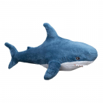 Suur Suurus Sinine Hai T&auml;idisega Pl&uuml;&uuml;sist Nukk Pehme Armas Multika Loom Lugemis Padi Padi M&auml;nguasi Kodu Dekoor Laste S&uuml;nnip&auml;eva Kingitused 40CM sinine