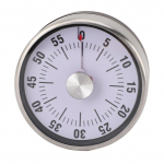 Mehaaniline taimer, 60-minutiline magnetiline roostevabast terasest visuaalne k&ouml;&ouml;gitaimer lastele toiduvalmistamiseks valge