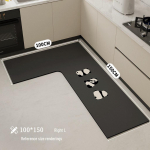 L-kujuline imav k&ouml;&ouml;gimatt &ndash; pehme, mustusekindel, kergesti hooldatav, diatomiga porimatt 80x150cm