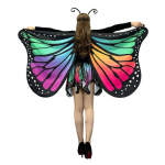 Butterfly Cape Naiste 3D digitaalse prinditud liblikamustriga r&auml;tik seelikuga Mugav liblika tiibadega Halloweeni pidusall M mitmev&auml;rviline