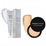 FACESCANADA Strobe kreem &ndash; h&otilde;bedane 30 ml ja n&auml;onahad Kanada Weightless Stay Matte Finish kompaktne puuder k&otilde;ikidele nahat&uuml;&uuml;pidele &ndash; looduslik 9 g