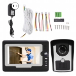 Nutikas HD-video uksekell Kodu elektrooniline uksekell 12 helinaga TFT LCD-ekraaniga