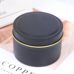 Isetegija &uuml;mmargused k&uuml;&uuml;nlapurgid 4Oz kaanega alumiiniumpurgid Kosmeetikaproovide konteinerid Hoiukorraldaja must