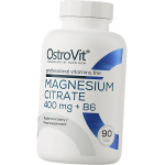 Magneesiumtsitraat B6-vitamiiniga, Magnesium Citrate 400 + B6, Ostrovit 90 tabletti (36250099) 90tab