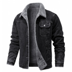 Talvised meeste teksajoped Meeste vabaaja fliisist soe tuulejakk Mood Meeste Retro Militaar Teksamantlid R&otilde;ivad XXXXL must