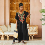 Must Vintage Tikitud Pikk Kaftan Vabaaja V-kaelusega Maksipikk Kleit Suver&otilde;ivad Naistele Rannar&otilde;ivad Ujumistrikoo Kate One size must