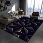 3D Vaip Elutuba Mustust H&uuml;lgav Lihtne Hooldada Libisemiskindel Magamistoa Voodi&auml;&auml;rne Vaip E-spordi Ruumi Dekoratsioonivaip 160 * 230cm